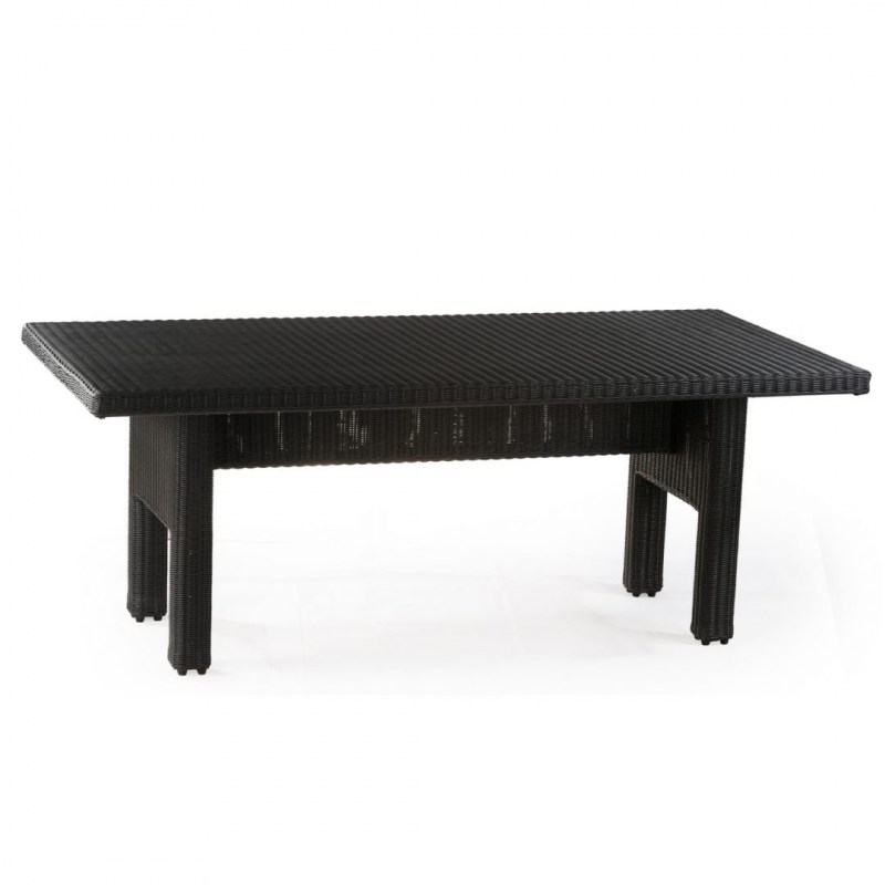 Wicker table in black